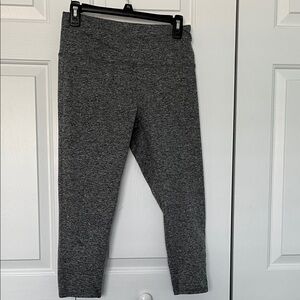Zobha Charcoal Heather Gray High Rise Cropped Leggings Size Large